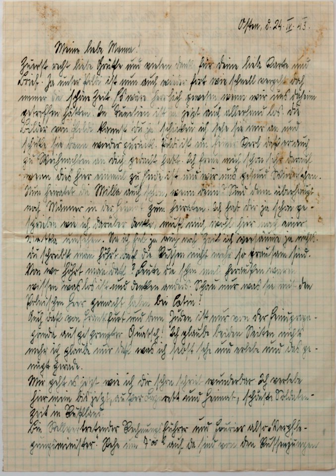 Feldpost von Hans 1943-04-24 2