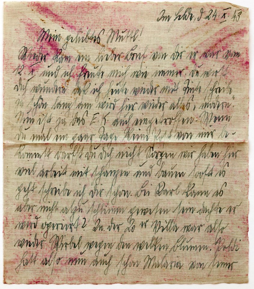 Feldpost von Hans 1943-10-24 2