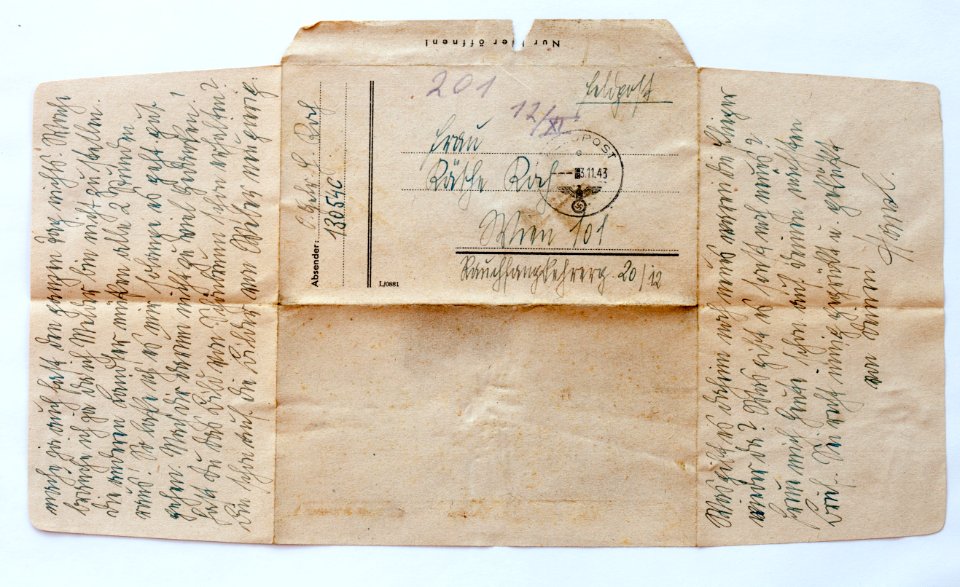 Feldpost von Hans 1943-11-01 2