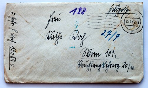 Feldpost von Hans 1943-09-23 0