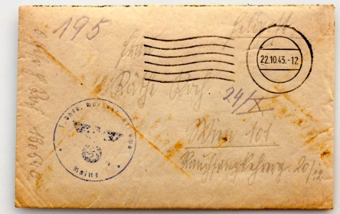 Feldpost von Hans 1943-10-15 1