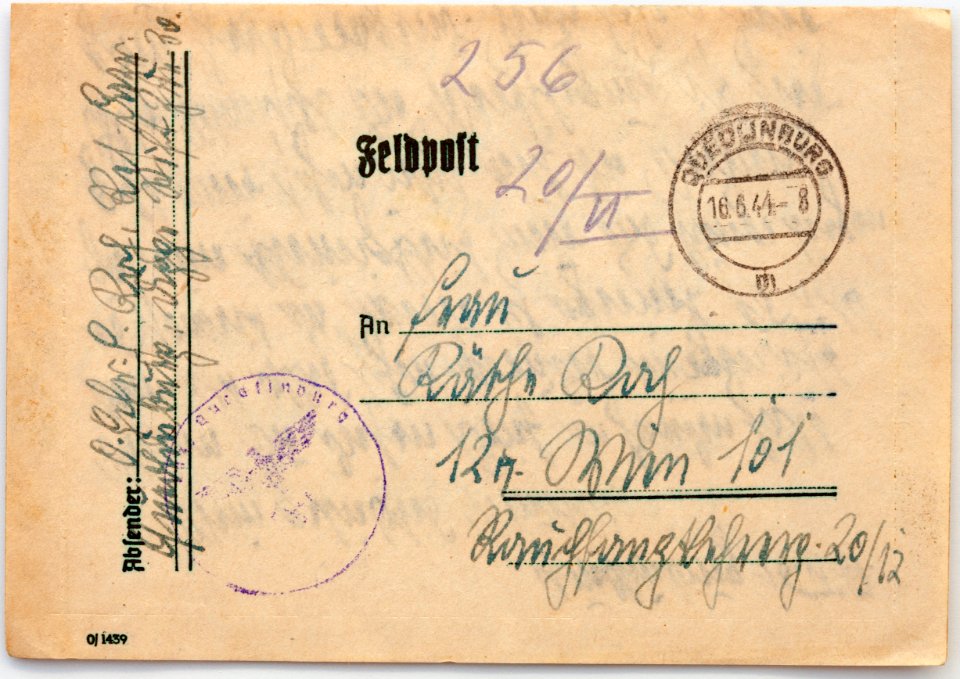 Feldpost von Hans 1944-06-15 1