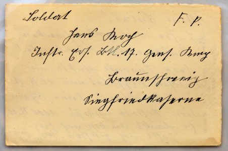 Feldpost von Hans 1944-01-01 1 Mutter Datum geschätzt