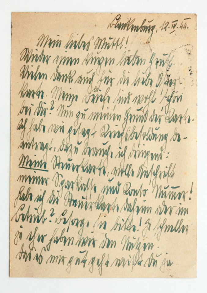 Feldpost von Hans 1944-04-12 2