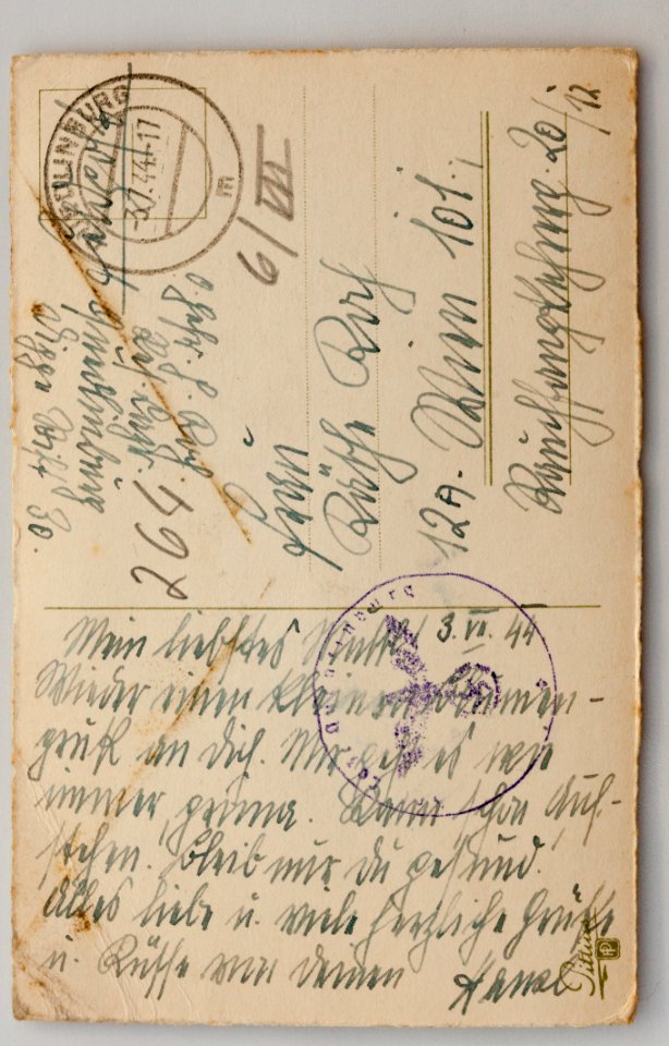 Feldpost von Hans 1944-07-03d 2