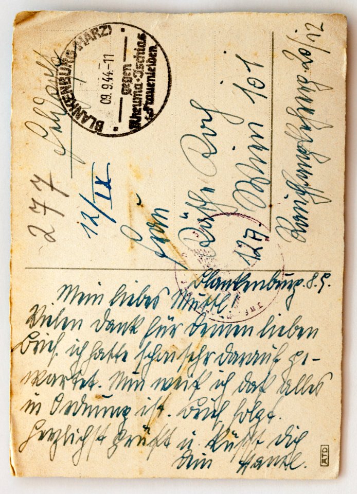Feldpost von Hans 1944-09-08d 1