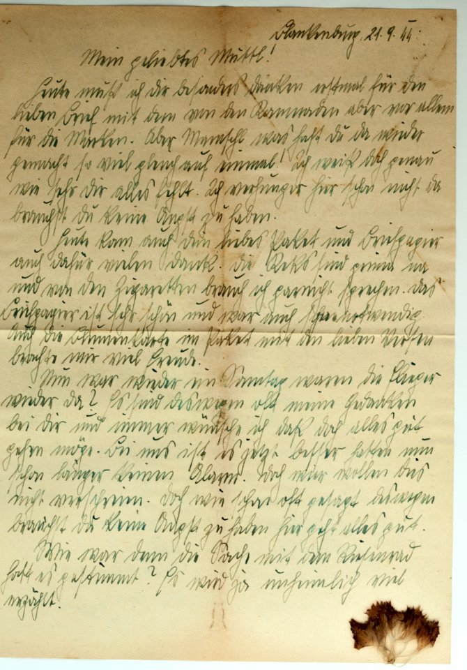 Feldpost von Hans 1944-09-21 2