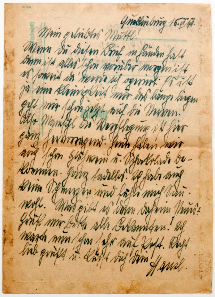 Feldpost von Hans 1944-06-15 2