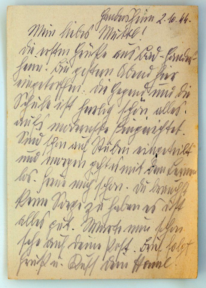 Feldpost von Hans 1944-10-02 2