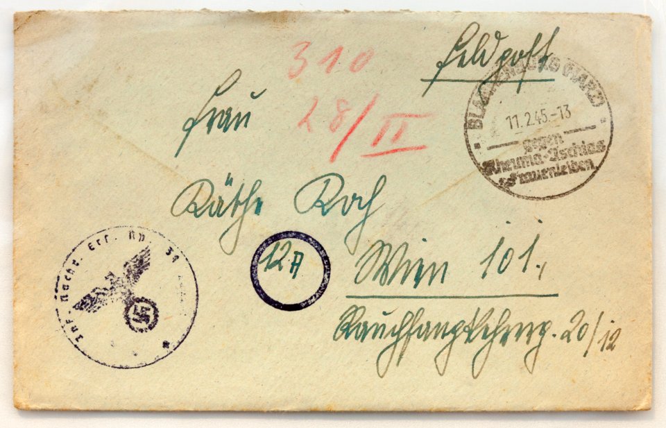 Feldpost von Hans 1945-02-10 1