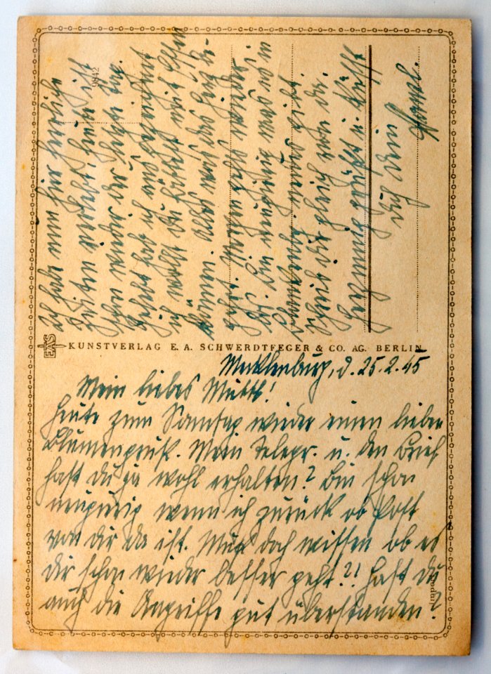 Feldpost von Hans 1945-02-25 2
