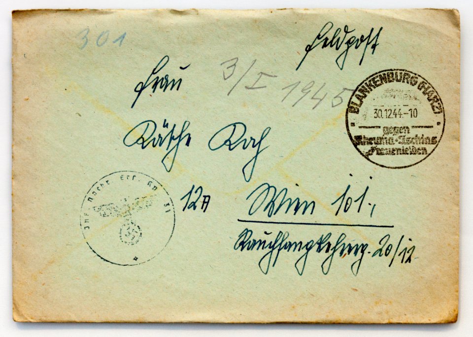 Feldpost von Hans 1944-12-29 1