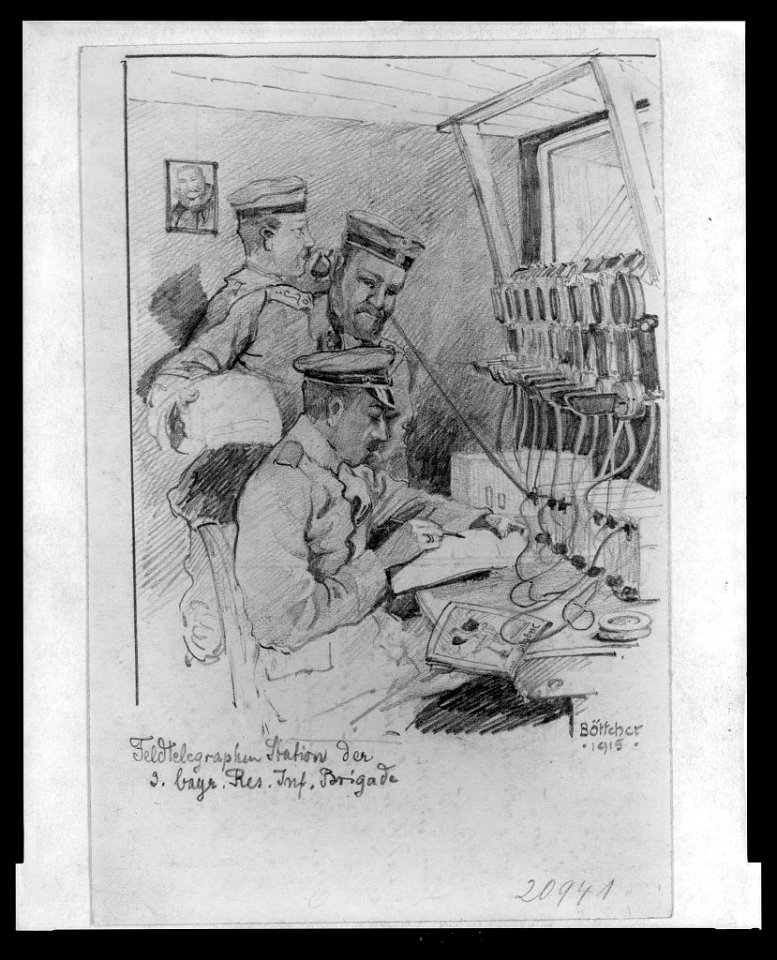Feldtelegraphen Station des 3. bayr. Res. Inf. Brigade - Böttcher, 1915. LCCN2005697191