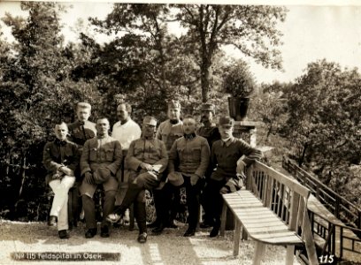 Feldspital in Osek, Ärztepersonal, 10.5.1916. (BildID 15594908)