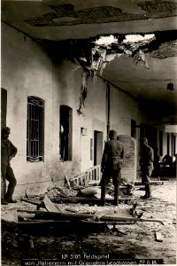 Feldspital von Italienern mit Granaten beschossen 22.6.18. (BildID 15621414)
