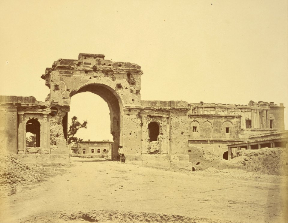 Felice Beato (British, born Italy - (Gateway Leading into The Residency, Commonly the Bailee Guard Gate, Held by Lieutenant-Colonel R.H.... - Google Art Project