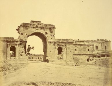 Felice Beato (British, born Italy - (Gateway Leading into The Residency, Commonly the Bailee Guard Gate, Held by Lieutenant-Colonel R.H.... - Google Art Project