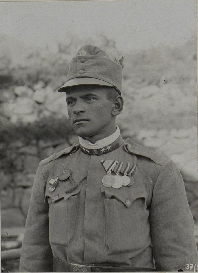 Feldwebel VEIDL Rudolf des k.u.k. Infanterie Regiments Nro. 100, 2. Bataillon, Goldene Tapferkeits Medaille. (BildID 15457957)