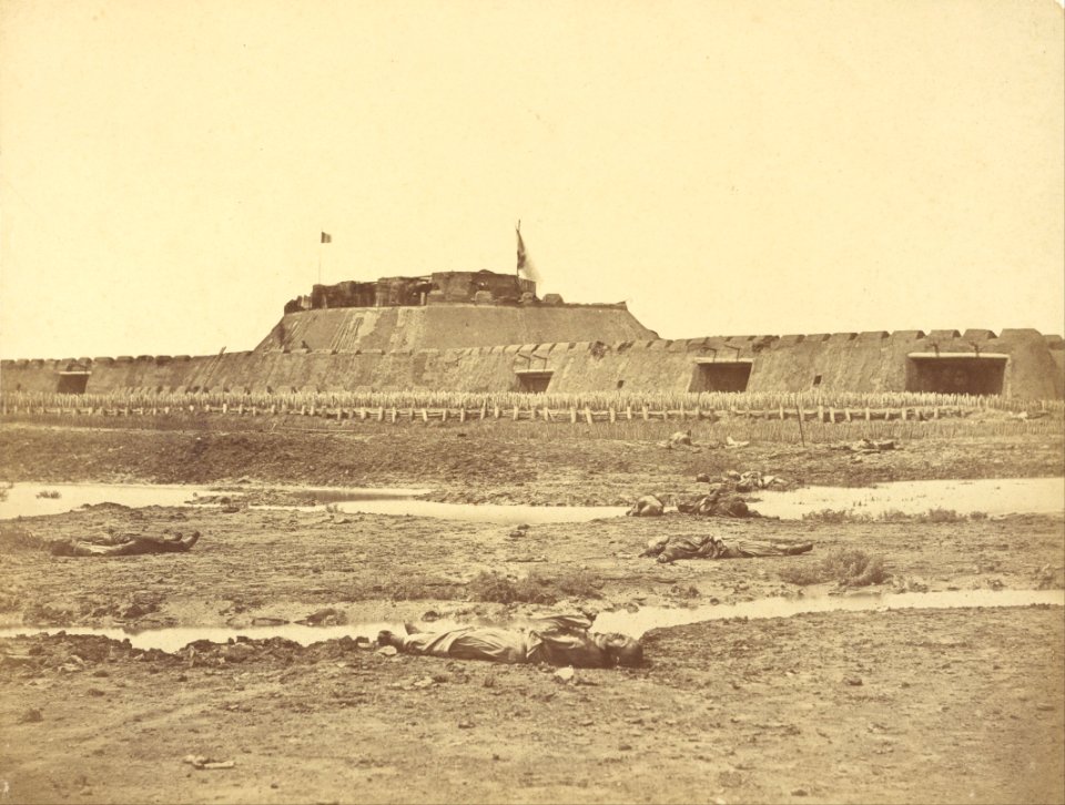 Felice Beato (British, born Italy - (Rear of the North Fort After Its Capture, Showing the Retreat of the Chinese Army) - Google Art Project