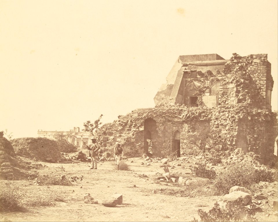 Felice Beato (British, born Italy - (Observatory and Battery with Hindoo Rao's House in the Distance) - Google Art Project
