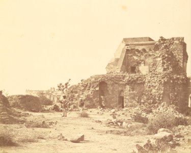 Felice Beato (British, born Italy - (Observatory and Battery with Hindoo Rao's House in the Distance) - Google Art Project