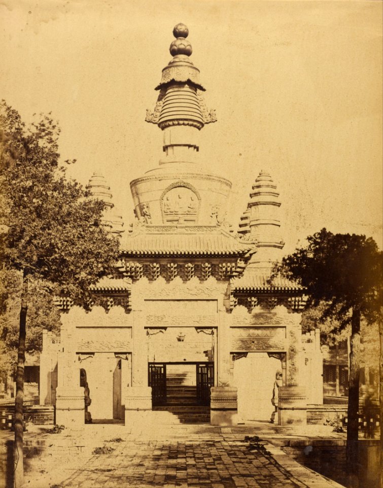 Felice Beato (British), born Italy - Thibetan Monument in the Lama Temple Near Pekin, August 1860 - Google Art Project