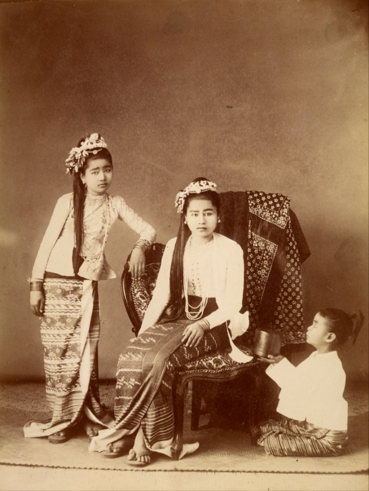 Felice Beato (British, born Italy - Burmese Princesses - Google Art Project