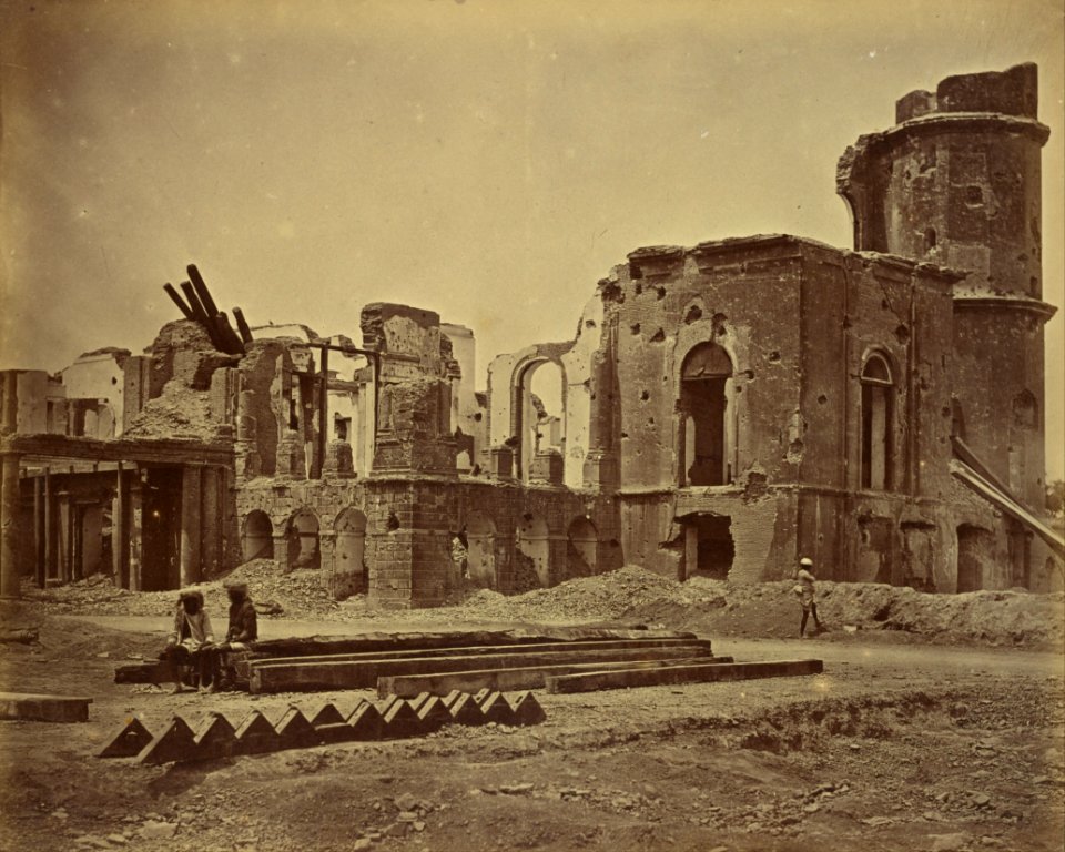 Felice Beato (British, born Italy - (Ruins of the Residency) - Google Art Project
