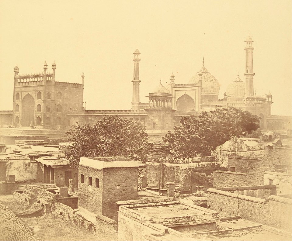 Felice Beato (British, born Italy - (Entrance to the Large Mosque of Jumma Musjid in Delhi) - Google Art Project