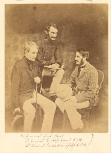 Felice Beato (British, born Italy - (General Lord Clyde, Lieutenant-General Sir Hope Grant, K.C.B. and Lieutenant-General Sir W. Mansfie... - Google Art Project
