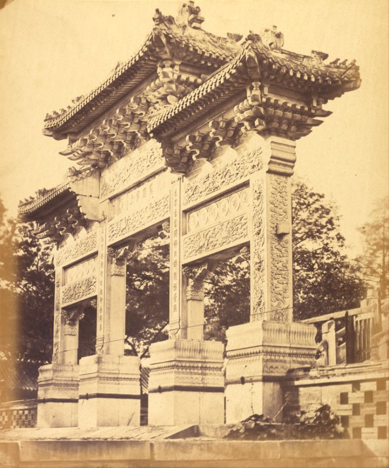 Felice Beato (British, born Italy - Arch in the Lama Temple, near Pekin, October, 1860 - Google Art Project