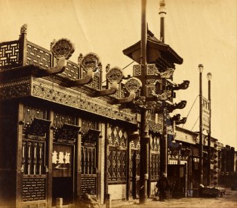 Felice Beato (British, born Italy - Shops and Street, Chinese City of Pekin, October 1860 - Google Art Project