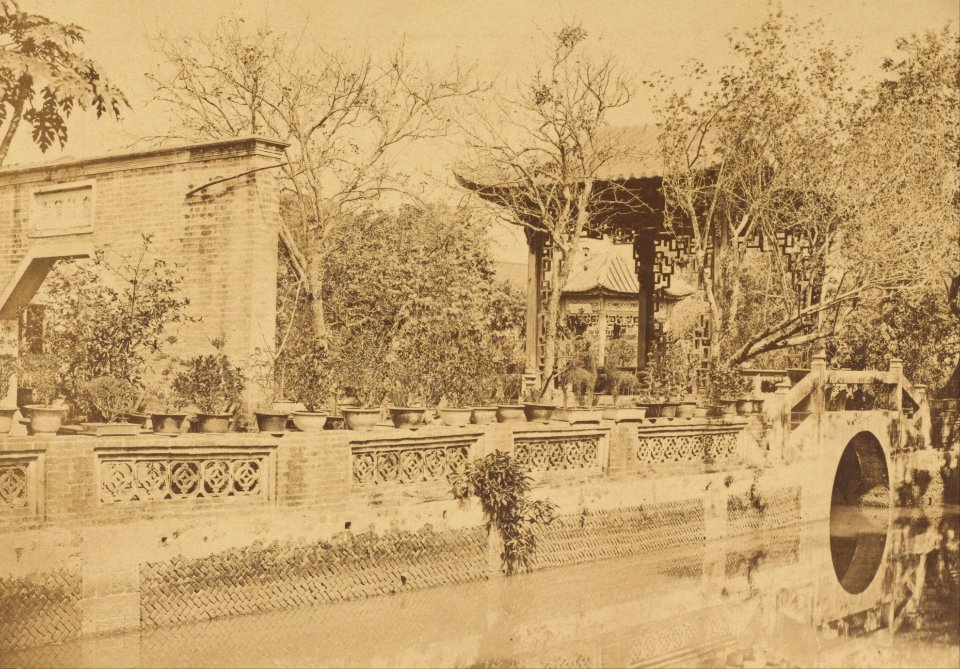 Felice Beato (British, born Italy - Howqua's Gardens, Canton - Google Art Project