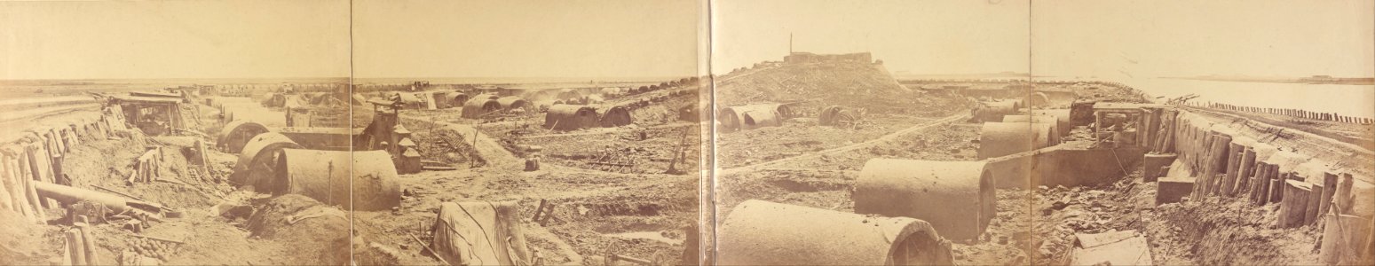 Felice Beato (British, born Italy - (Rear of the Taku North Fort After Its Capture Showing the Retreat of the Chinese Army) - Google Art Project