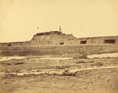 Felice Beato (British, born Italy - Rear of the North Fort Showing the Retreat of the Chinese Army, August 21, 1860 - Google Art Project
