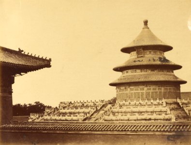 Felice Beato (British, born Italy - Temple of Heaven from the Place Where the Priests are Burnt in the Chinese City of Pekin. October 18... - Google Art Project