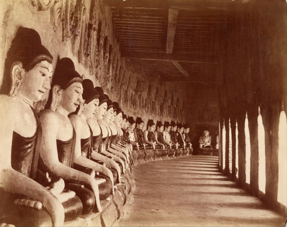 Felice Beato (British, born Italy - The Forty-nine Gautamas in the Sagaing Temple - Google Art Project