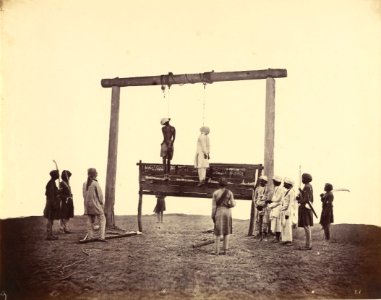 Felice Beato (British, born Italy - Two Sepoys of the 31st Native Infantry, Who Were Hanged at Lucknow, 1857 - Google Art Project