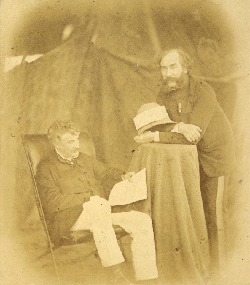 Felice Beato (British, born Italy) - (Sir Henry Drury Harness, K.C.B., Colonel Commandant, Royal Engineers and Colonel Robert Abercromby) ... - Google Art Project