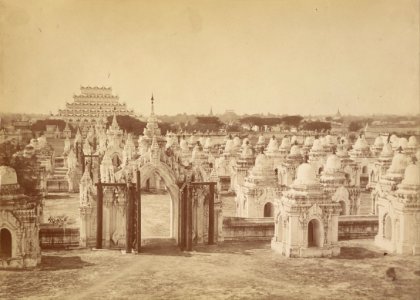 Felice Beato (British, born Italy - The 450 Pagoda from the Central Pagoda - Mandalay - Google Art Project