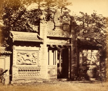 Felice Beato (British, born Italy - Exterior of the Tomb Depot, near Pekin, October 1860 - Google Art Project