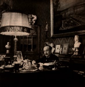 Felix Salten at his desk
