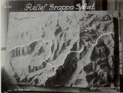 Feltre.Relief vom Grappa-Gebiet. (BildID 15647658)