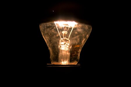 Light bulb black lamp photo
