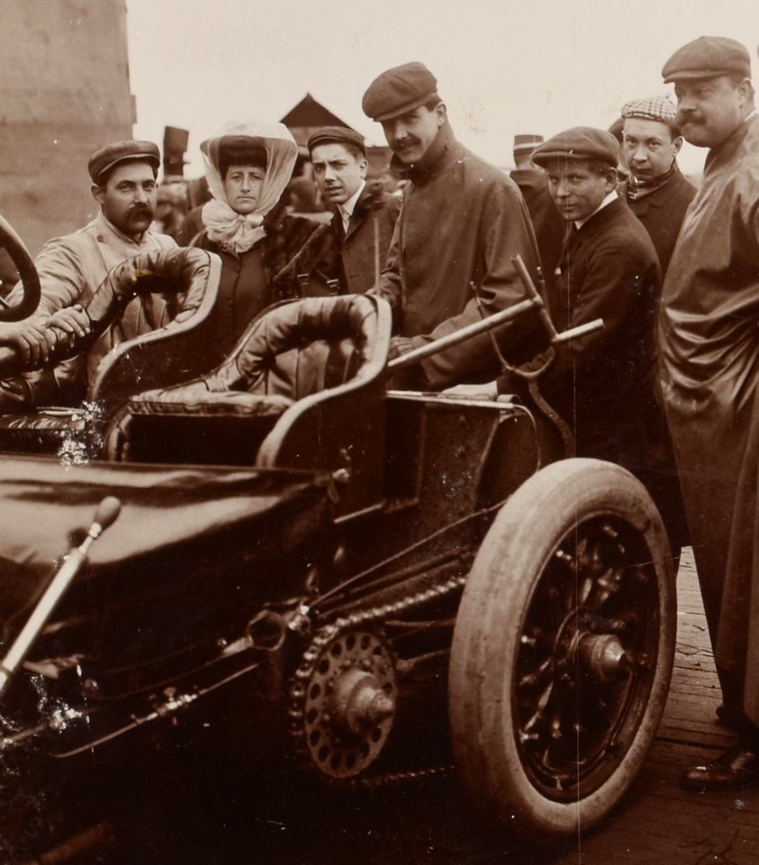 Felice Nazarro vainqueur du GP de l'A.C.F. 1907, sur Fiat 130 HP Corsa