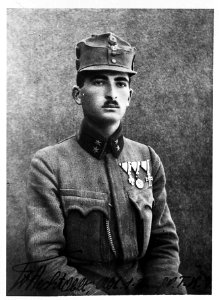 Felix Hecht von Eleda (tenente comandante della prima compagnia esploratori del primo reggimento Kaiserjäger) fonte Centro Studi Judicaria, Fondo Ongari