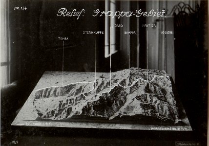 Feltre.Relief vom Grappa-Gebiet. (BildID 15647668)