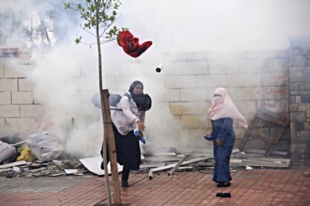 Female Islamist students during protest at Al-Azhar University in Cairo 11-Dec-2013