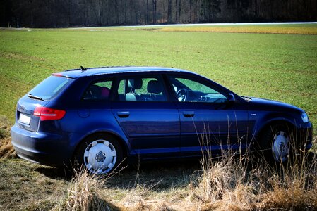 Blue nature vehicle