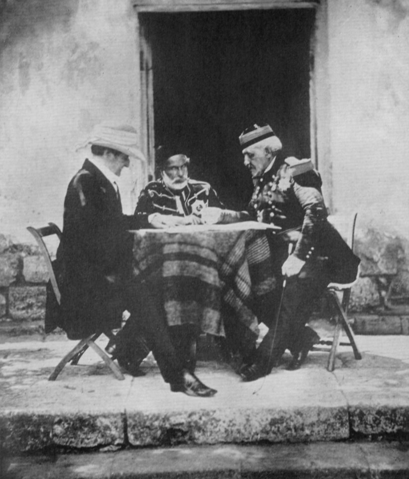 Fenton, Roger - Der Kriegsrat - Lord Raglan, Omar Pasha, Marschal Pélissier (Zeno Fotografie)